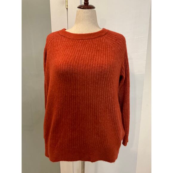 NWT Vero Moda Burnt Orange Leroya Crew Neck Pullover Sweater  Size XL - Picture 2 of 15